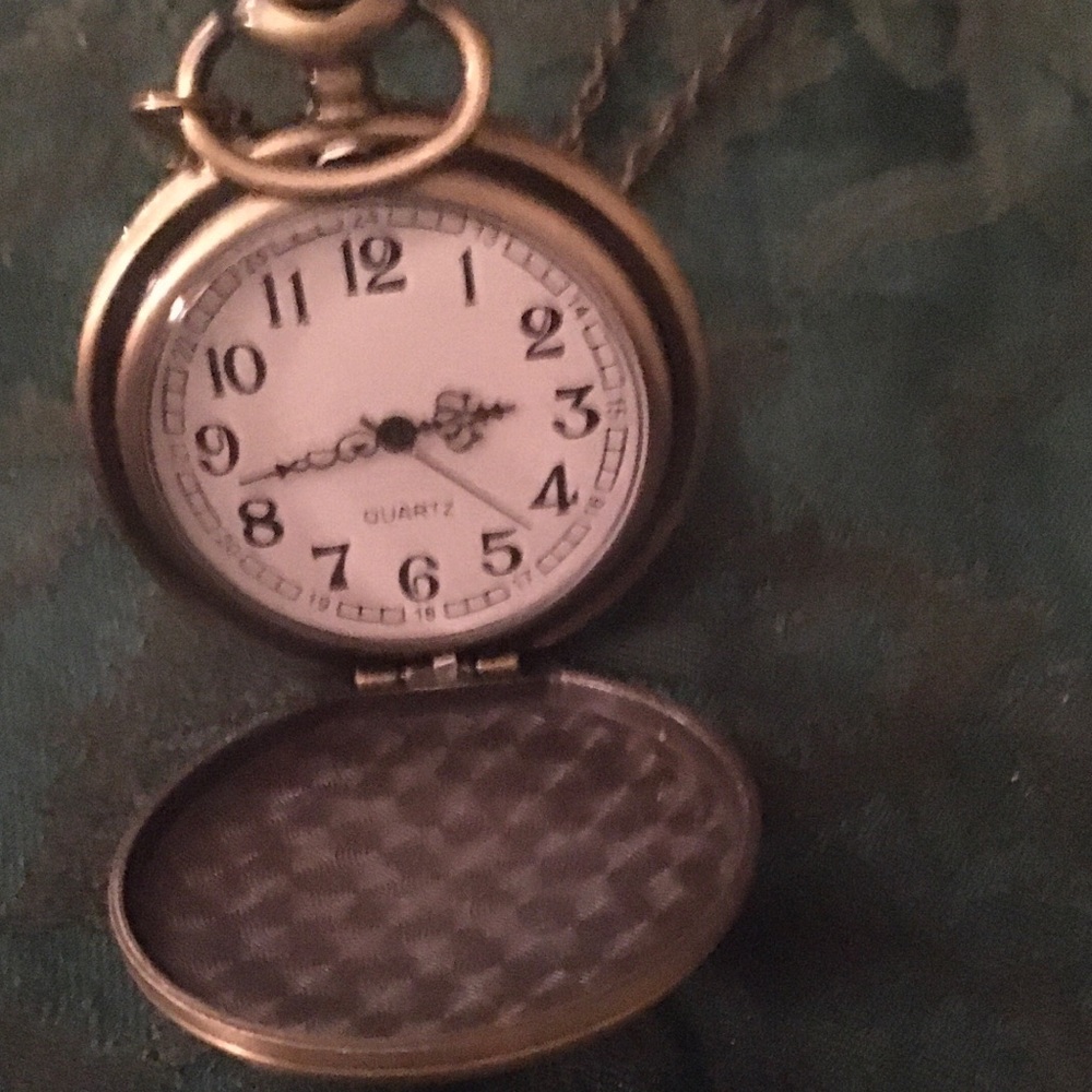 Vintage Gold Pocket Watch Necklace